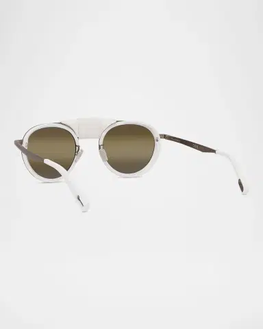 Vuarnet Men's Glacier 01 Titanium Round Sunglasses with Side Shields and Cord | Thumbnail 2 Vuarnet Men's Glacier 01 Titanium Round Sunglasses with Side Shields and Cord | Thumbnail 2