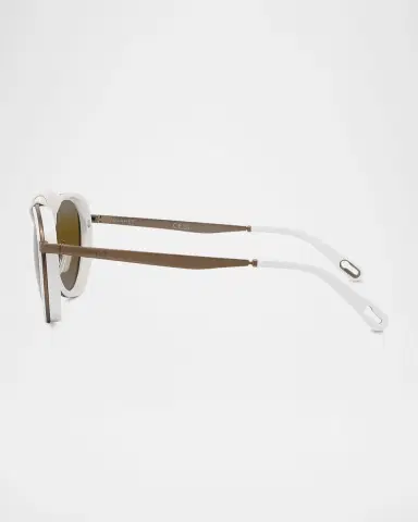 Vuarnet Men's Glacier 01 Titanium Round Sunglasses with Side Shields and Cord | Thumbnail 3 Vuarnet Men's Glacier 01 Titanium Round Sunglasses with Side Shields and Cord | Thumbnail 3