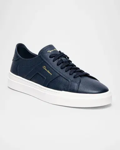 Santoni Men's DBS Leather Low-Top Sneakers | Thumbnail 2 Santoni Men's DBS Leather Low-Top Sneakers | Thumbnail 2