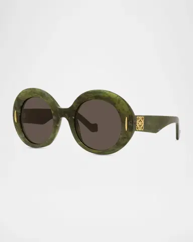 Loewe Men's Anagram Acetate and Nylon Round Sunglasses | Thumbnail 2 Loewe Men's Anagram Acetate and Nylon Round Sunglasses | Thumbnail 2