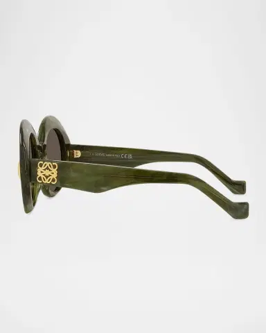 Loewe Men's Anagram Acetate and Nylon Round Sunglasses | Thumbnail 3 Loewe Men's Anagram Acetate and Nylon Round Sunglasses | Thumbnail 3