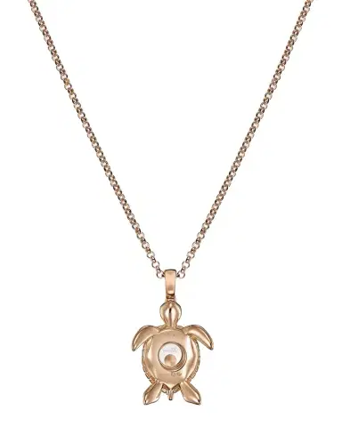Chopard 18K Rose Gold Happy Diamonds Sapphire Turtle Pendant Necklace | Thumbnail 1 Chopard 18K Rose Gold Happy Diamonds Sapphire Turtle Pendant Necklace | Thumbnail 1
