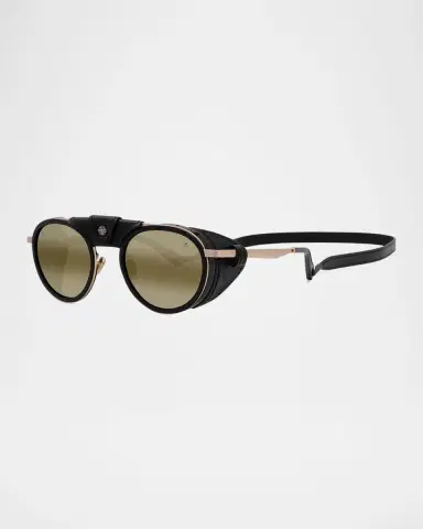 Vuarnet Men's Glacier 02 Titanium Round Sunglasses with Side Shields and Cord | Thumbnail 5 Vuarnet Men's Glacier 02 Titanium Round Sunglasses with Side Shields and Cord | Thumbnail 5