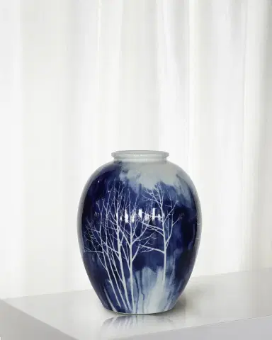 Winward Home Tree Hand-Painted Vase | Thumbnail 1 Winward Home Tree Hand-Painted Vase | Thumbnail 1