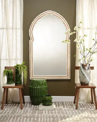 Jamie Young Bardot 60" Bone & Wood Wall Mirror | Thumbnail 2 Jamie Young Bardot 60" Bone & Wood Wall Mirror | Thumbnail 2