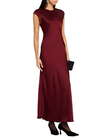 ARGENT Cap-Sleeve Bias Viscose Satin Maxi Dress | Thumbnail 1 ARGENT Cap-Sleeve Bias Viscose Satin Maxi Dress | Thumbnail 1