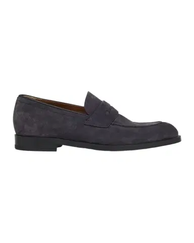 Zegna Men's Suede Rubber-Sole Penny Loafers | Thumbnail 1 Zegna Men's Suede Rubber-Sole Penny Loafers | Thumbnail 1