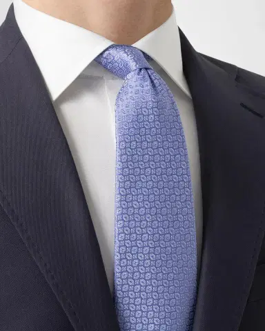 Eton Men's Geometric Woven Silk Tie | Thumbnail 2 Eton Men's Geometric Woven Silk Tie | Thumbnail 2