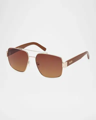 MCM Men's MW0008M Metal Double-Bridge Square Sunglasses | Thumbnail 3 MCM Men's MW0008M Metal Double-Bridge Square Sunglasses | Thumbnail 3