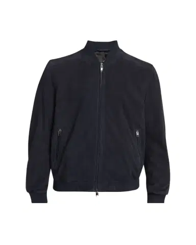 Brioni Men's Perferated Suede Bomber Jacket | Thumbnail 1 Brioni Men's Perferated Suede Bomber Jacket | Thumbnail 1
