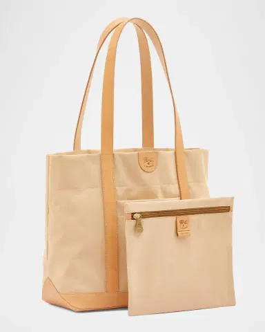 Il Bisonte Caramella Medium Canvas Shopper Tote Bag | Thumbnail 3 Il Bisonte Caramella Medium Canvas Shopper Tote Bag | Thumbnail 3