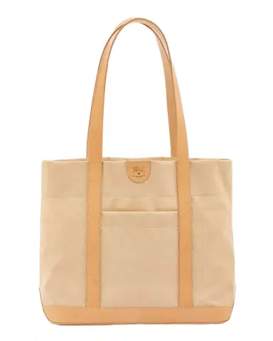 Il Bisonte Caramella Medium Canvas Shopper Tote Bag | Thumbnail 1 Il Bisonte Caramella Medium Canvas Shopper Tote Bag | Thumbnail 1