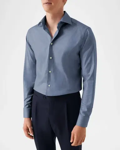 Eton Men's Contemporary Fit Cotton-Lyocell Sport Shirt | Thumbnail 4 Eton Men's Contemporary Fit Cotton-Lyocell Sport Shirt | Thumbnail 4