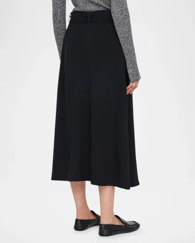 Joseph Pernette Belted A-Line Midi Skirt | Thumbnail 3 Joseph Pernette Belted A-Line Midi Skirt | Thumbnail 3