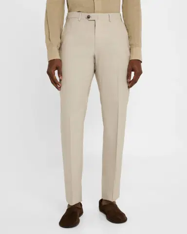 Emporio Armani Men's Textured Flat-Front Dress Pants | Thumbnail 4 Emporio Armani Men's Textured Flat-Front Dress Pants | Thumbnail 4