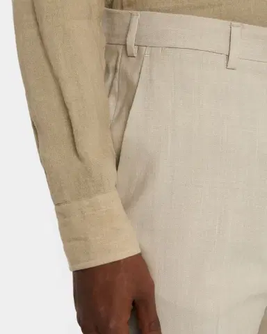Emporio Armani Men's Textured Flat-Front Dress Pants | Thumbnail 5 Emporio Armani Men's Textured Flat-Front Dress Pants | Thumbnail 5