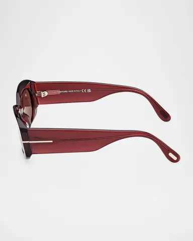 Tom Ford Cielle Oval Acetate Sunglasses | Thumbnail 4 Tom Ford Cielle Oval Acetate Sunglasses | Thumbnail 4
