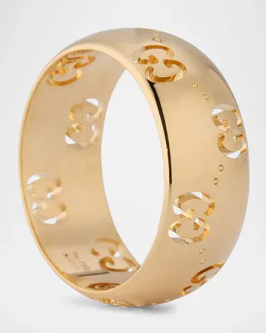 Gucci Icon 18K Yellow Gold GG Wide Ring | Thumbnail 3 Gucci Icon 18K Yellow Gold GG Wide Ring | Thumbnail 3