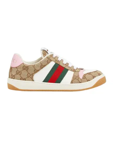 Gucci Screener GG Canvas and Leather Sneakers | Thumbnail 1 Gucci Screener GG Canvas and Leather Sneakers | Thumbnail 1