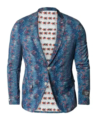 Maceoo Men's Descartes Damask Unconstructed Blazer | Thumbnail 1 Maceoo Men's Descartes Damask Unconstructed Blazer | Thumbnail 1