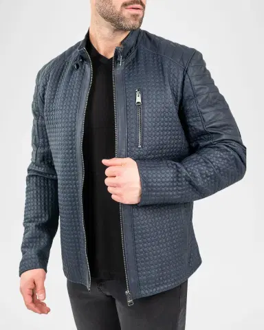 Maceoo Men's Braille Quilted Leather Jacket | Thumbnail 5 Maceoo Men's Braille Quilted Leather Jacket | Thumbnail 5