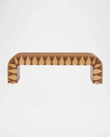 Arteriors Hutchins Braided Leather Bench, 60" | Thumbnail 2 Arteriors Hutchins Braided Leather Bench, 60" | Thumbnail 2