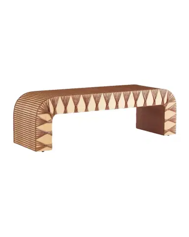 Arteriors Hutchins Braided Leather Bench, 60" | Thumbnail 1 Arteriors Hutchins Braided Leather Bench, 60" | Thumbnail 1