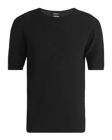 Giorgio Armani Men's Chevron Short-Sleeve Crewneck Sweater | Thumbnail 1 Giorgio Armani Men's Chevron Short-Sleeve Crewneck Sweater | Thumbnail 1