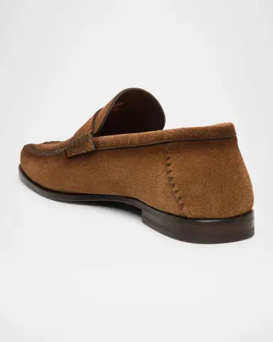 Santoni Men's Paine Soft Suede Loafers | Thumbnail 3 Santoni Men's Paine Soft Suede Loafers | Thumbnail 3