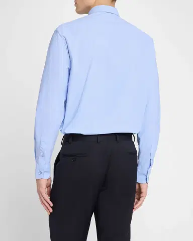 Emporio Armani Men's Interlock Jersey Micro-Dot Sport Shirt | Thumbnail 3 Emporio Armani Men's Interlock Jersey Micro-Dot Sport Shirt | Thumbnail 3