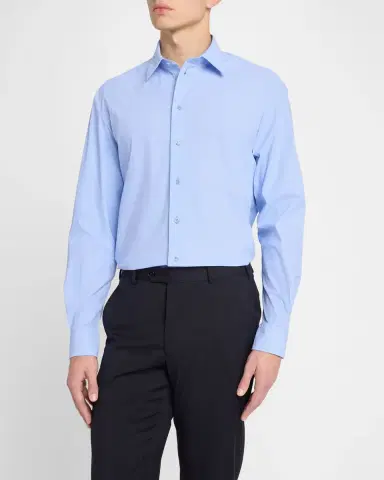 Emporio Armani Men's Interlock Jersey Micro-Dot Sport Shirt | Thumbnail 4 Emporio Armani Men's Interlock Jersey Micro-Dot Sport Shirt | Thumbnail 4