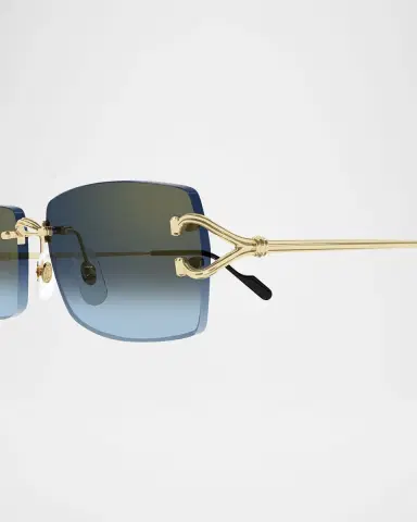 Cartier Men 's CT0550SM Metal Rectangle Sunglasses | Thumbnail 2 Cartier Men 's CT0550SM Metal Rectangle Sunglasses | Thumbnail 2