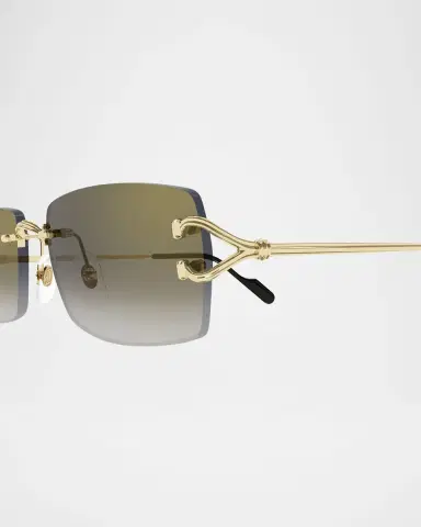 Cartier Men 's CT0550SM Metal Rectangle Sunglasses | Thumbnail 2 Cartier Men 's CT0550SM Metal Rectangle Sunglasses | Thumbnail 2