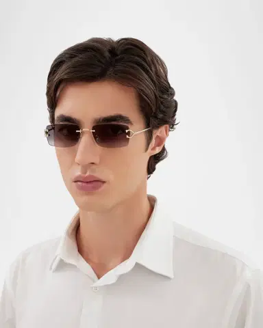 Cartier Men 's CT0550SM Metal Rectangle Sunglasses | Thumbnail 4 Cartier Men 's CT0550SM Metal Rectangle Sunglasses | Thumbnail 4