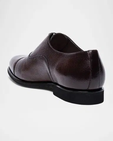 Santoni Men's Darian Grained Leather Oxfords | Thumbnail 2 Santoni Men's Darian Grained Leather Oxfords | Thumbnail 2
