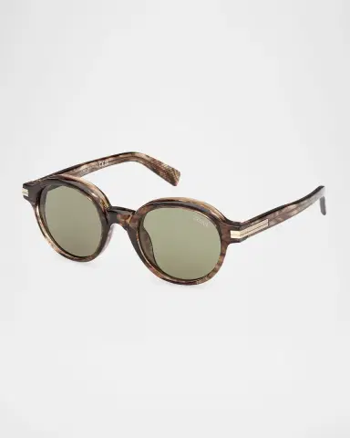 Zegna Men's Round Acetate Sunglasses | Thumbnail 3 Zegna Men's Round Acetate Sunglasses | Thumbnail 3