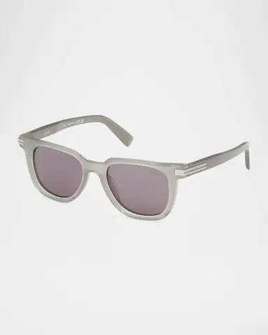 Zegna Men's Square Acetate Sunglasses | Thumbnail 3 Zegna Men's Square Acetate Sunglasses | Thumbnail 3