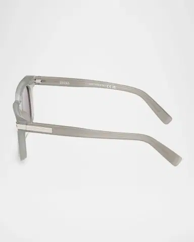 Zegna Men's Square Acetate Sunglasses | Thumbnail 4 Zegna Men's Square Acetate Sunglasses | Thumbnail 4