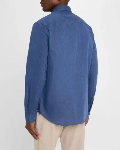 Emporio Armani Men's Linen and Cotton Sport Shirt | Thumbnail 3 Emporio Armani Men's Linen and Cotton Sport Shirt | Thumbnail 3