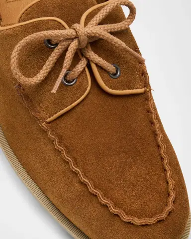 John Lobb Men's Foil Suede Boat Shoes | Thumbnail 2 John Lobb Men's Foil Suede Boat Shoes | Thumbnail 2
