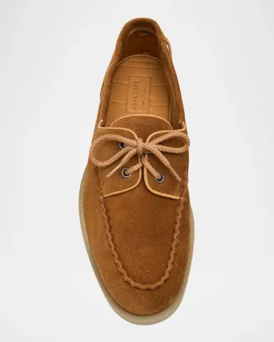 John Lobb Men's Foil Suede Boat Shoes | Thumbnail 3 John Lobb Men's Foil Suede Boat Shoes | Thumbnail 3
