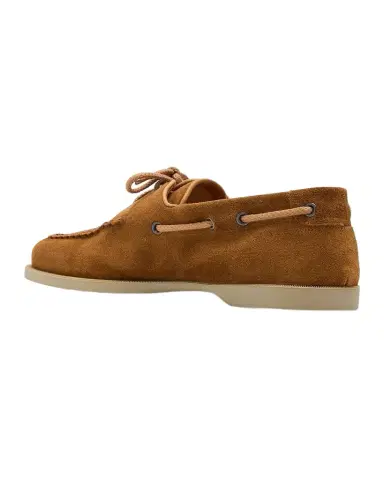 John Lobb Men's Foil Suede Boat Shoes | Thumbnail 1 John Lobb Men's Foil Suede Boat Shoes | Thumbnail 1