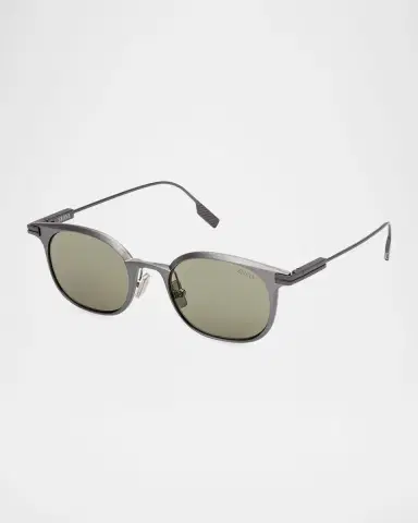 Zegna Men's Round Metal Sunglasses | Thumbnail 3 Zegna Men's Round Metal Sunglasses | Thumbnail 3