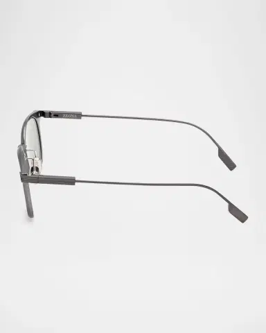 Zegna Men's Round Metal Sunglasses | Thumbnail 4 Zegna Men's Round Metal Sunglasses | Thumbnail 4