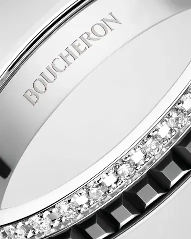 Boucheron Quatre 18K White Gold Diamond & PVD Wedding Band | Thumbnail 3 Boucheron Quatre 18K White Gold Diamond & PVD Wedding Band | Thumbnail 3