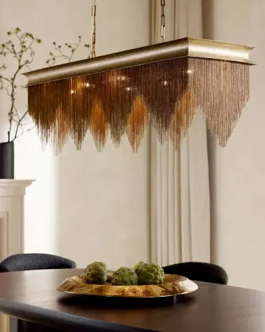 Arteriors Heiress 48" 6-Light Linear Chandelier | Thumbnail 2 Arteriors Heiress 48" 6-Light Linear Chandelier | Thumbnail 2