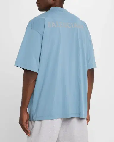 Balenciaga Unisex Jersey Embroidered Logo Medium-Fit T-Shirt | Thumbnail 3 Balenciaga Unisex Jersey Embroidered Logo Medium-Fit T-Shirt | Thumbnail 3