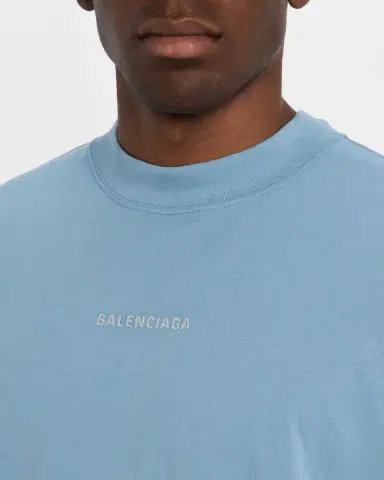 Balenciaga Unisex Jersey Embroidered Logo Medium-Fit T-Shirt | Thumbnail 5 Balenciaga Unisex Jersey Embroidered Logo Medium-Fit T-Shirt | Thumbnail 5