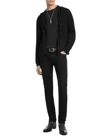John Varvatos Men's Ihsan Textured Full-Zip Hoodie | Thumbnail 1 John Varvatos Men's Ihsan Textured Full-Zip Hoodie | Thumbnail 1