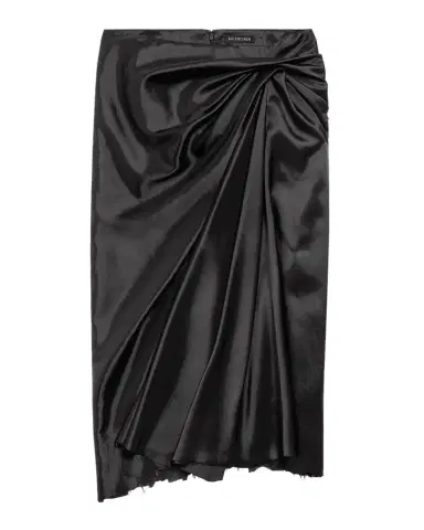 Balenciaga Draped Satin Midi Skirt | Thumbnail 1 Balenciaga Draped Satin Midi Skirt | Thumbnail 1